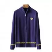 collection young versace sweatershirt pulls zipper blue